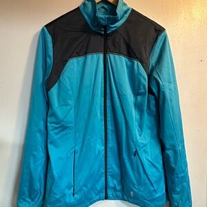 Women’s Teal and Navy Lightweight Full-Zip Jacket